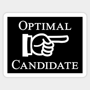 Optimal Candidate (white text) Sticker